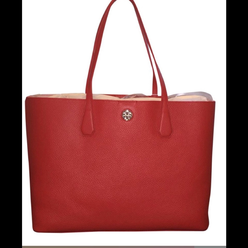 NWT Tory Burch apricot Brody tote. - Picture 2 of 6